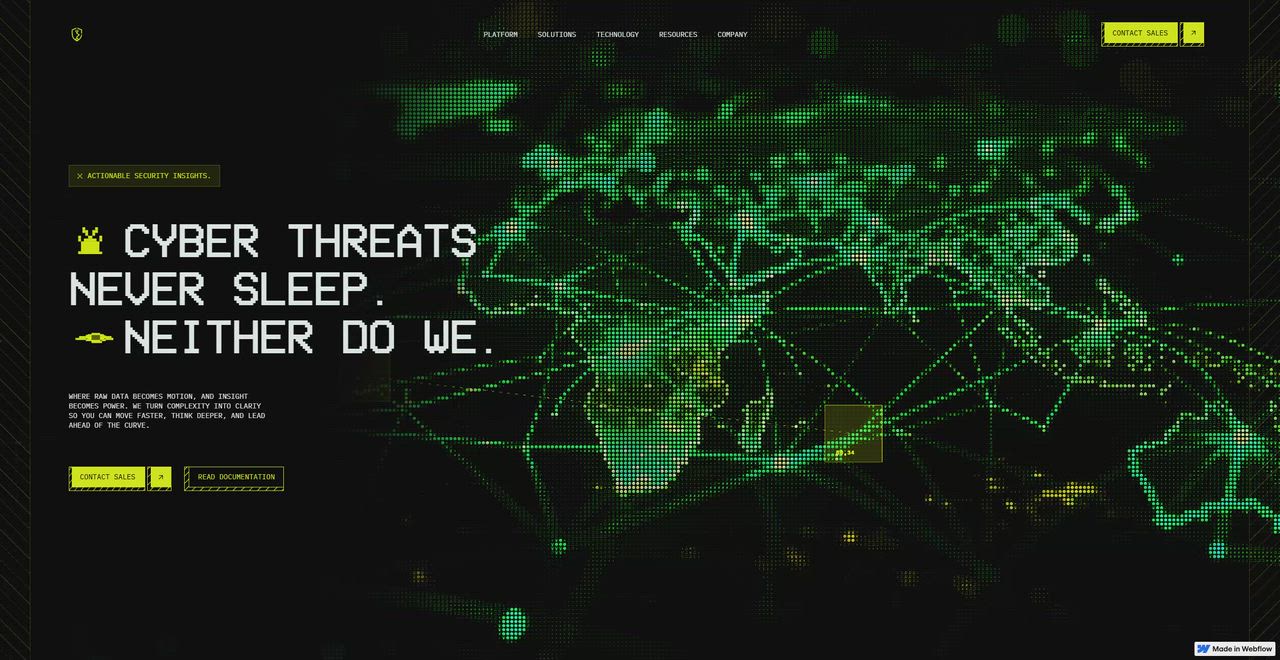 Corelogic screens montage: hero, real-time defense, feature cards, global scale stats, testimonials and closing call to action