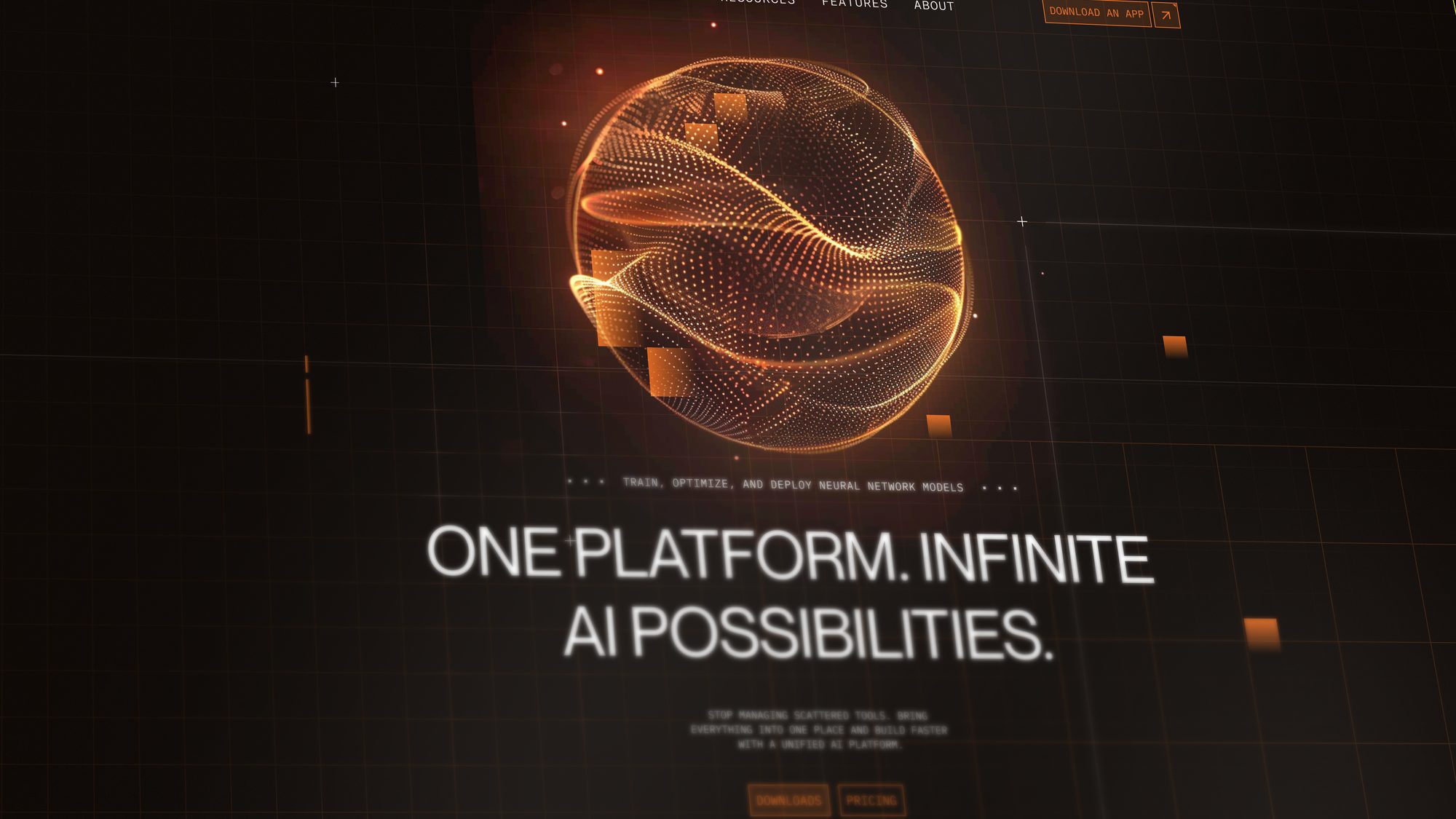 AI platform homepage