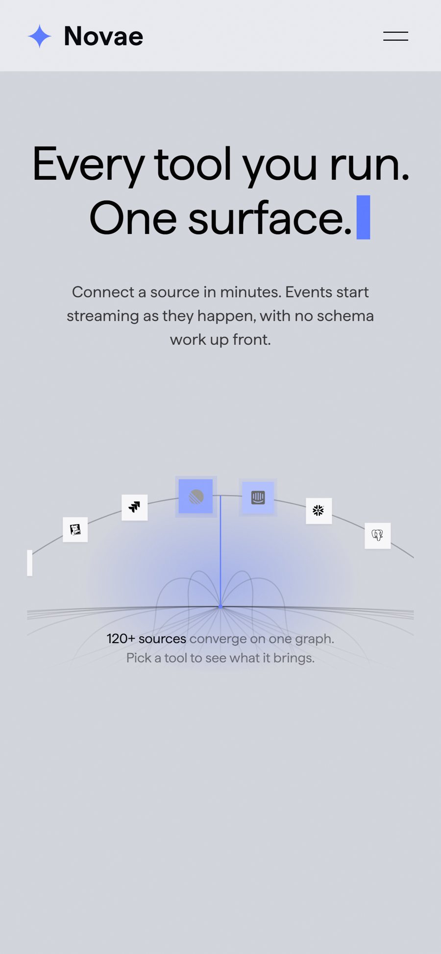Integrations section on mobile