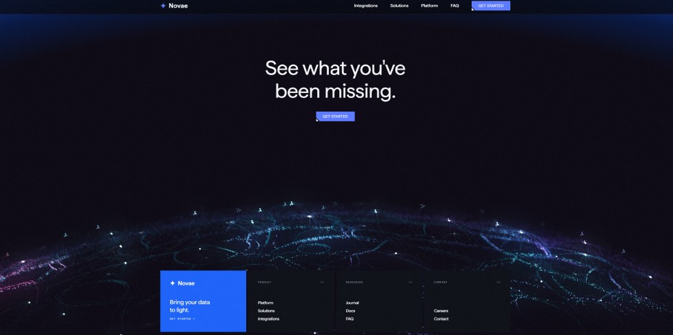 Novae — closing CTA and footer