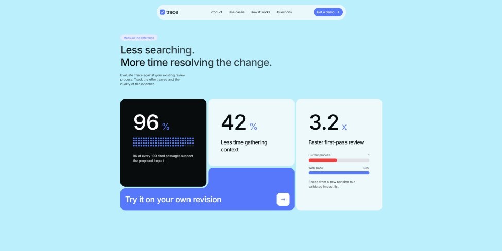 Trace results section